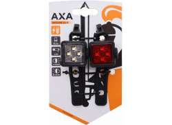 Axa Niteline 44-R Zestaw Oswietlenia LED USB Do Ponownego Ladowania - Czarny