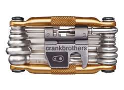 Crankbrothers Multi-Tool Hi-Ten Stal 19 Czesci - Zloty