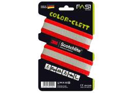 Fasi Color Clett Pasek Do Spodni Rzep Velcro - Czerwony (2)