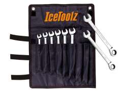 IceToolz Klucz Plaski Z Nasadka Klucz Nasadowy Zestaw 8-15mm - Srebrny