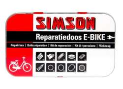 Simson E-Bike Naprawa Opony Zestaw 10-Czesci - Czerwony/Bialy